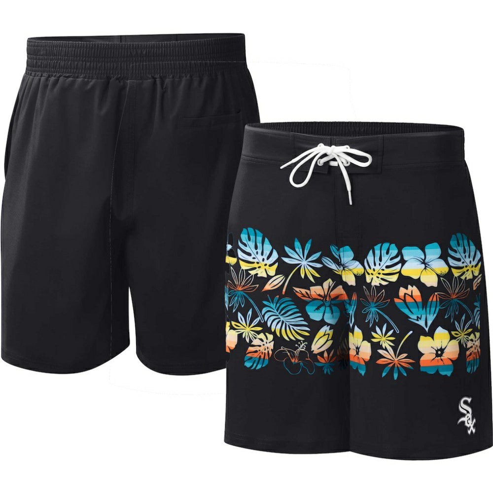 Chicago White Sox G-III Sports by Carl Banks Breeze Volley Swim Shorts - Black Shorts