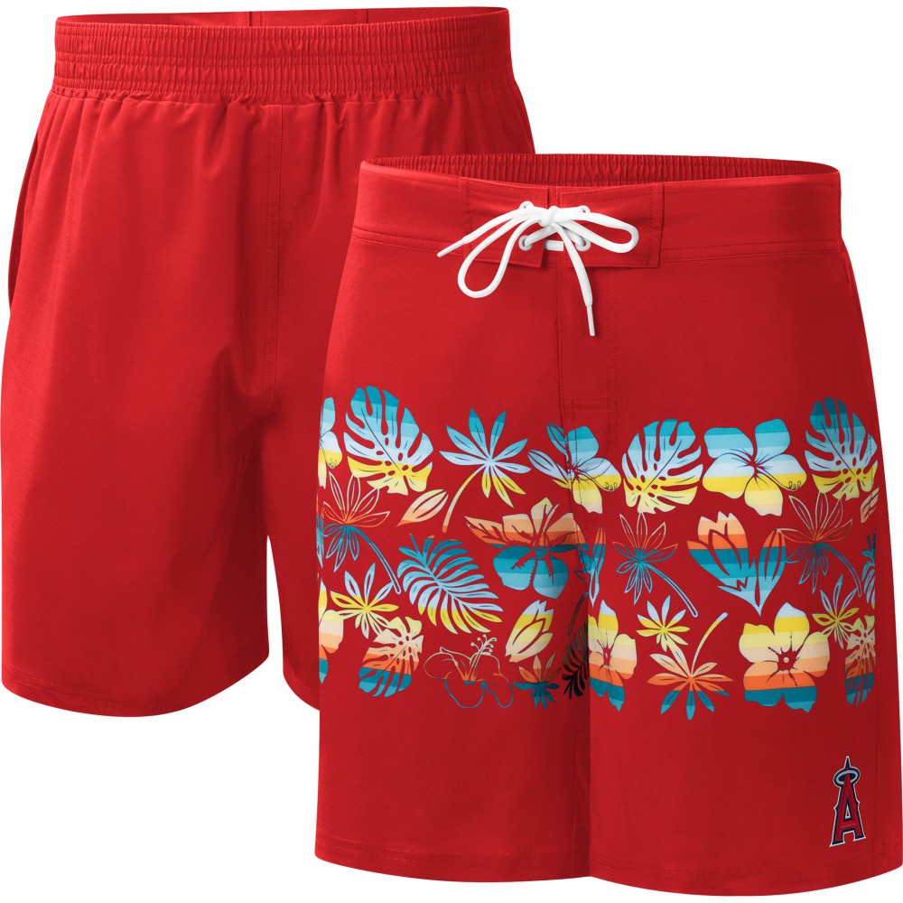 Los Angeles Angels G-III Sports by Carl Banks Breeze Volley Swim Shorts - Red Shorts