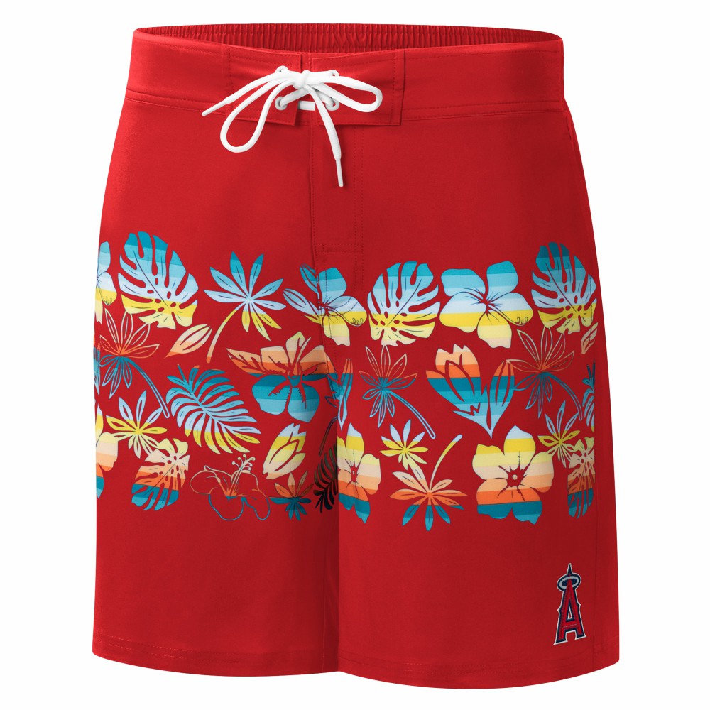 Los Angeles Angels G-III Sports by Carl Banks Breeze Volley Swim Shorts - Red Shorts