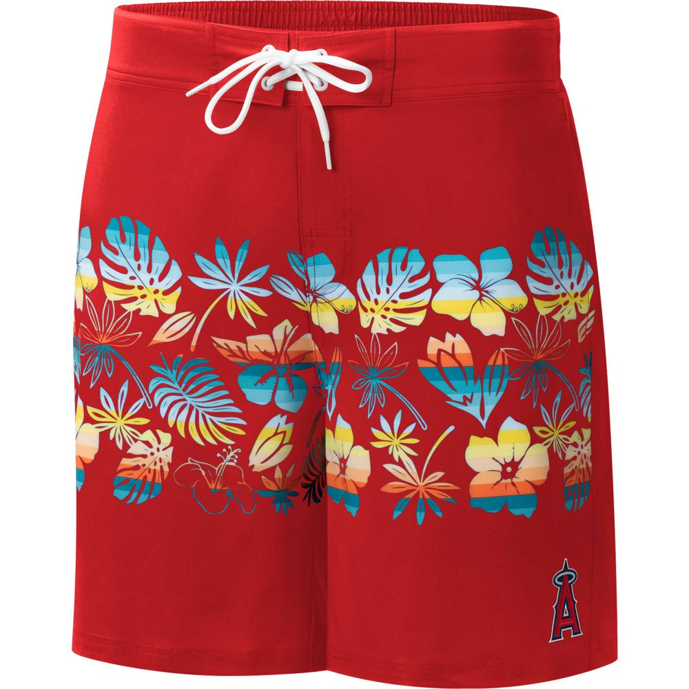 Los Angeles Angels G-III Sports by Carl Banks Breeze Volley Swim Shorts - Red Shorts
