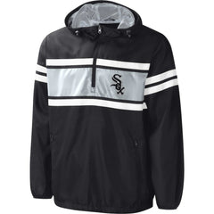 Chicago White Sox G-III Sports by Carl Banks Game Score Quarter-Zip Windbreaker - Black Windbreaker
