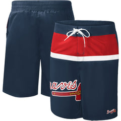 Atlanta Braves G-III Sports by Carl Banks Sea Wind Swim Shorts - Navy Shorts
