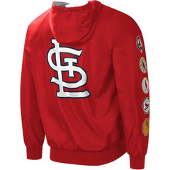 St. Louis Cardinals G-III Sports by Carl Banks Southpaw Reversible Raglan Hoodie Full-Zip Jacket - Red/Heather Gray Jackets