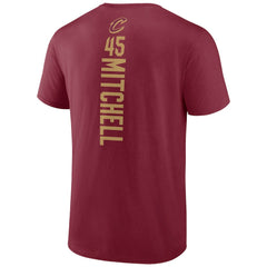 Donovan Mitchell Cleveland Cavaliers Playmaker Team Name & Number T-Shirt Wine