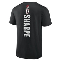 Shaedon Sharpe Portland Trail Blazers Playmaker Team Name & Number T-Shirt Black