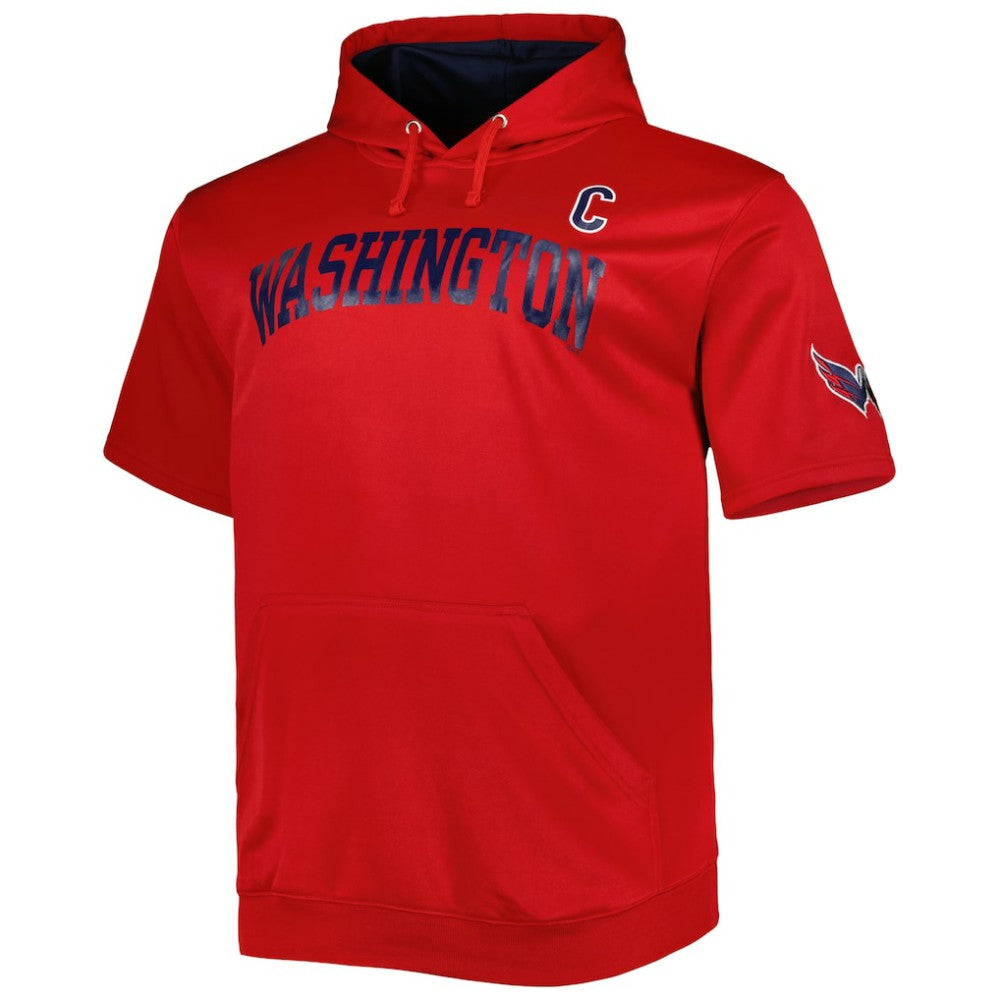 NHL Alexander Ovechkin Washington Capitals Fanatics Big & Tall Captain Patch Name & Number Pullover Hoodie - Red
