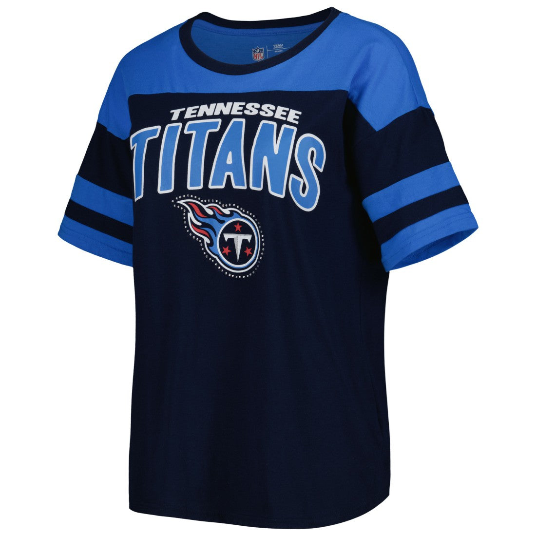 Tennessee Titans G-III 4Her by Carl Banks Women's Play the Ball T-Shirt Navy/Light Blue