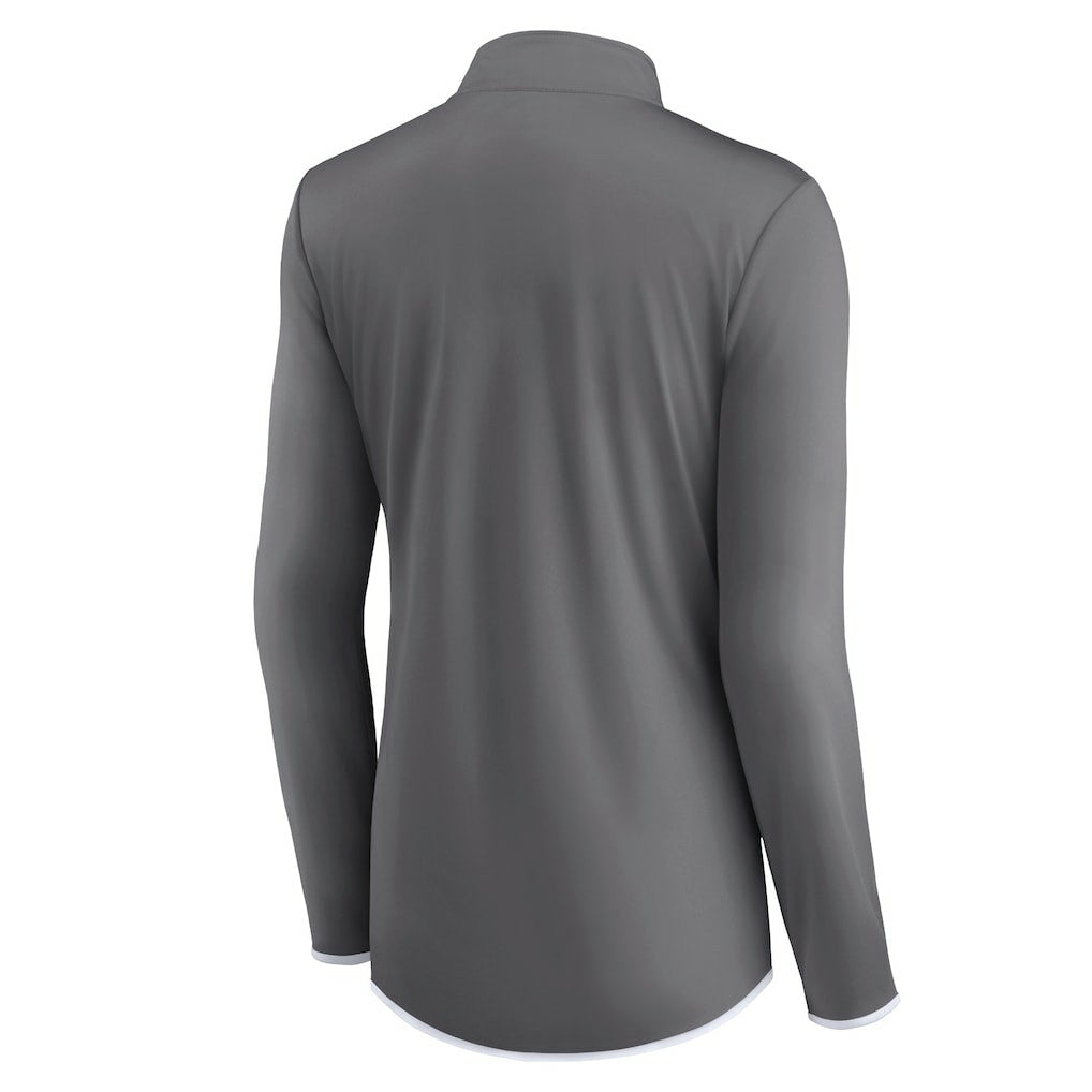 Dallas Cowboys Women's Corner Long Sleeve 1/4 Zip Top Gray
