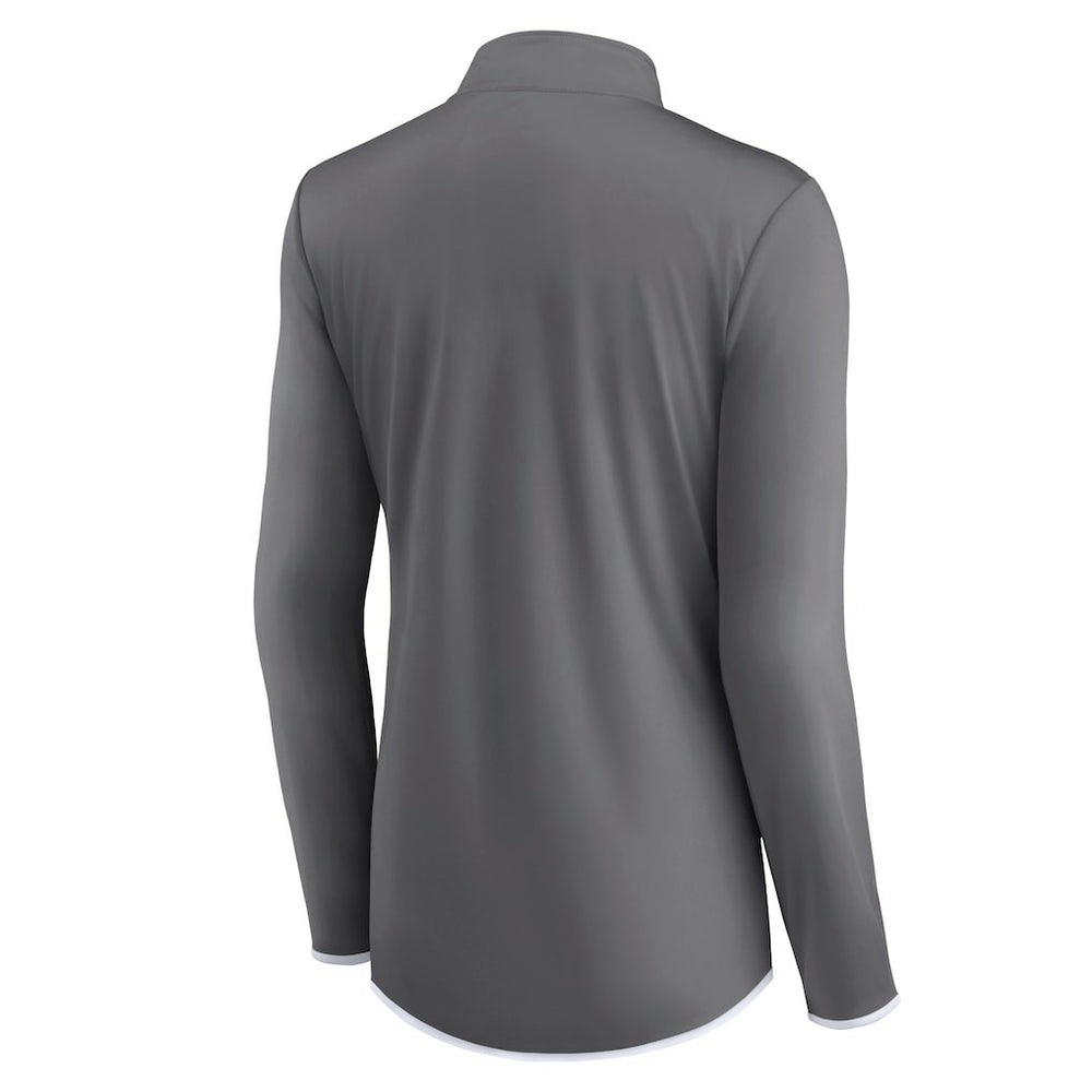 Dallas Cowboys Women's Corner Long Sleeve 1/4 Zip Top Gray