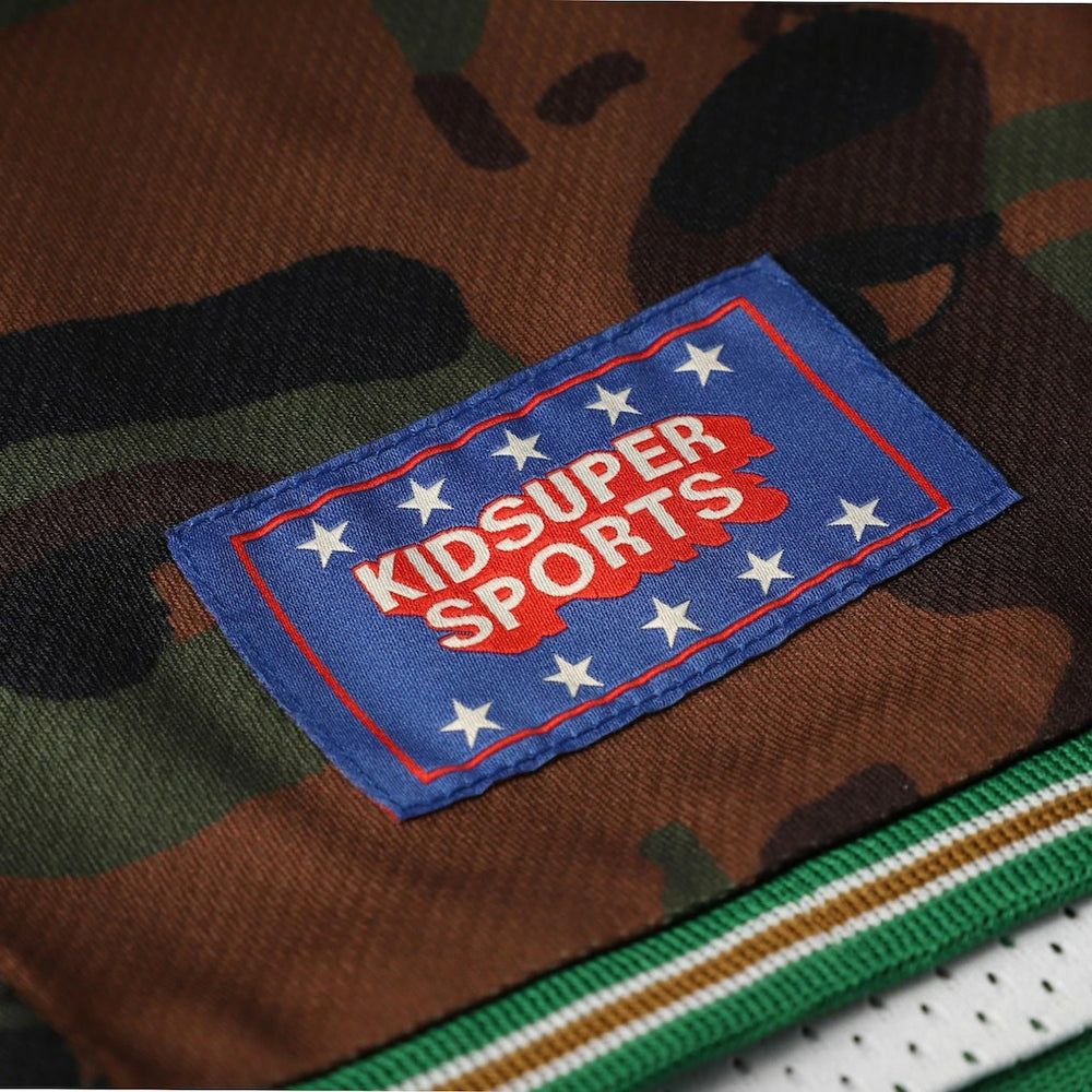 Boston Celtics NBA & KidSuper Studios Unisex Hometown Shorts Brown
