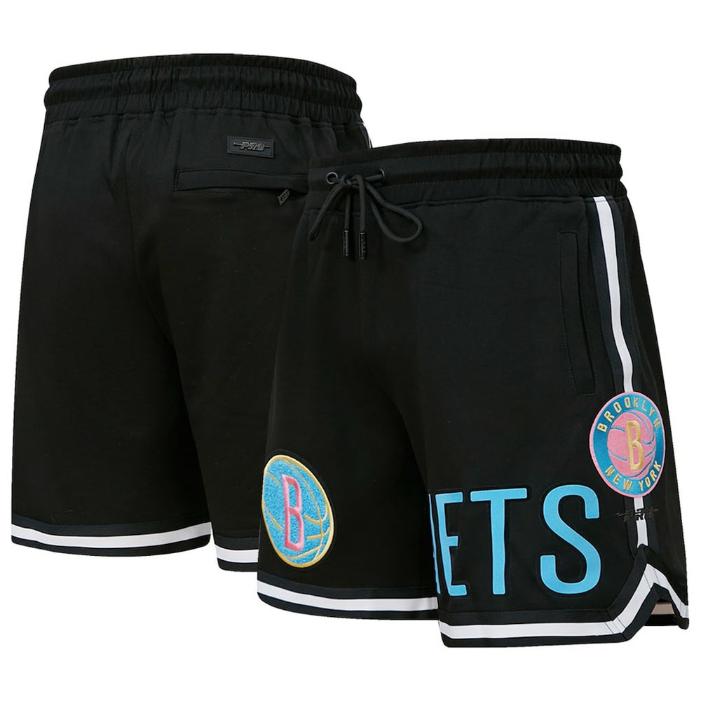 Brooklyn Nets Pro Standard Washed Neon Shorts Black