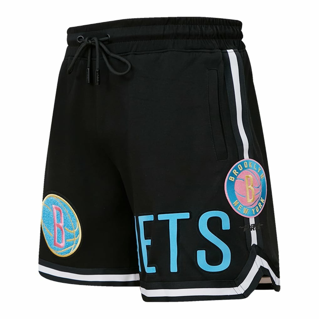 Brooklyn Nets Pro Standard Washed Neon Shorts Black