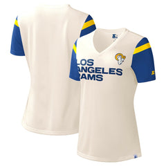 Los Angeles Rams Starter Women's Kick Start V-Neck T-Shirt White
