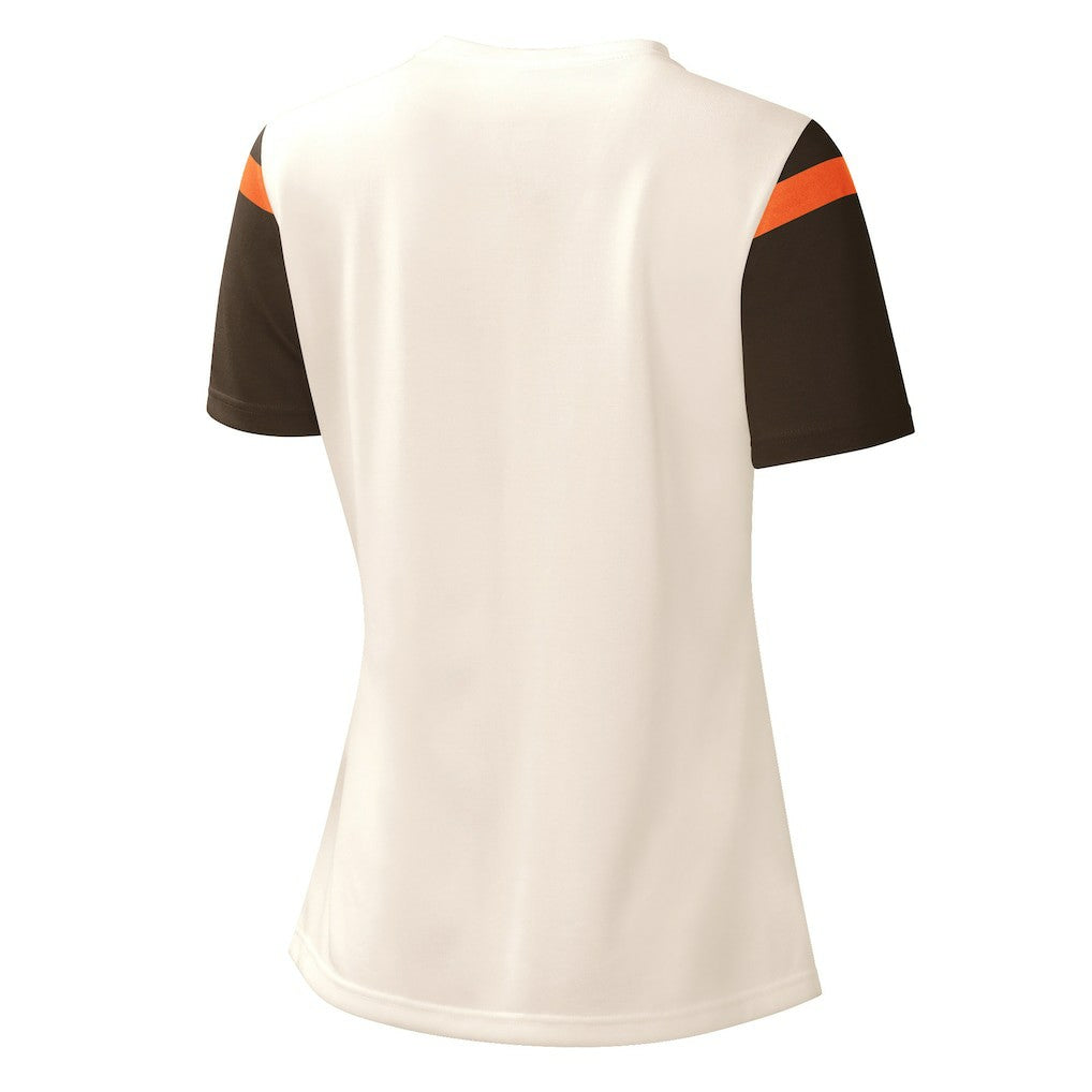 Cleveland Browns Starter Women's Kick Start V-Neck T-Shirt Cream