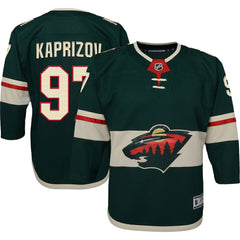 NHL Kirill Kaprizov Minnesota Wild Youth Home Premier Player Jersey - Green