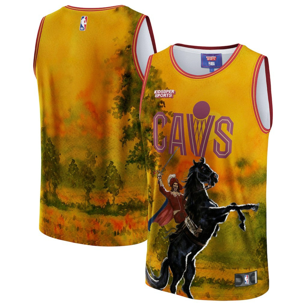 Cleveland Cavaliers NBA & KidSuper Studios Unisex Hometown Jersey Gold