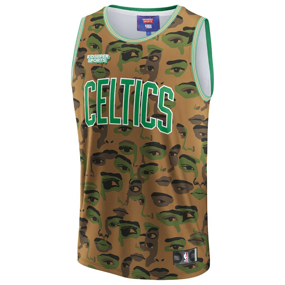 Boston Celtics NBA & KidSuper Studios Unisex Hometown Jersey Brown