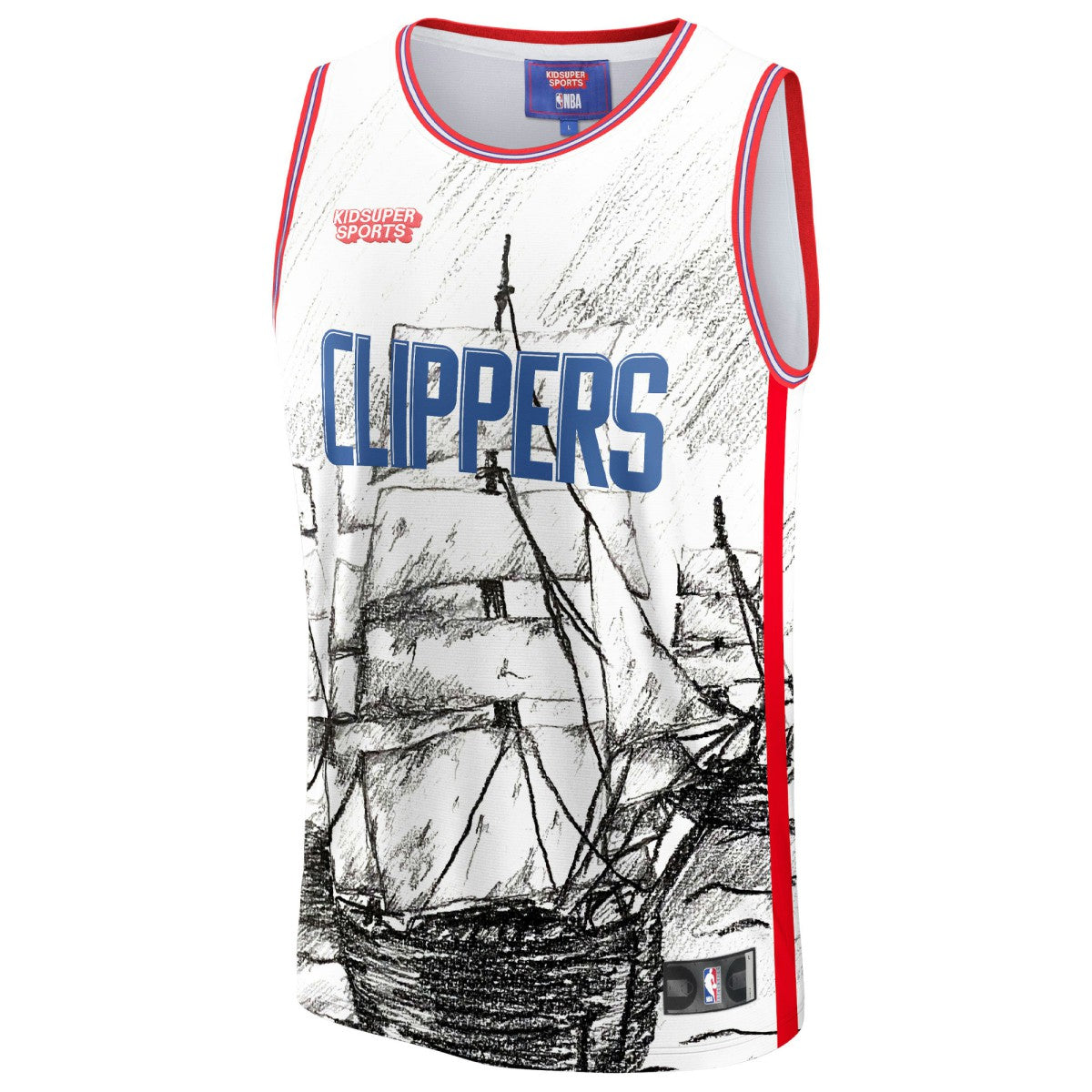 LA Clippers NBA & KidSuper Studios Unisex Hometown Jersey Gray