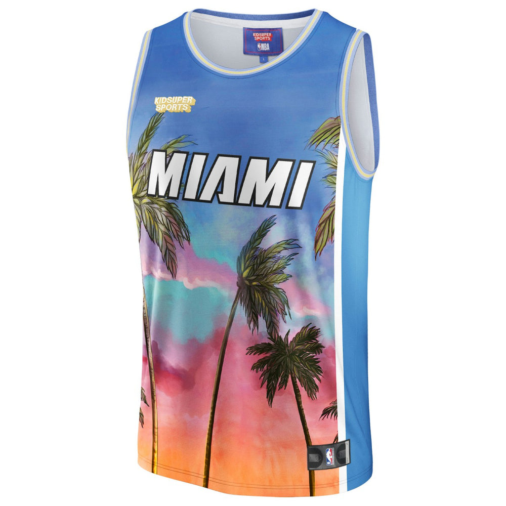 Miami Heat NBA & KidSuper Studios Unisex Hometown Jersey Blue