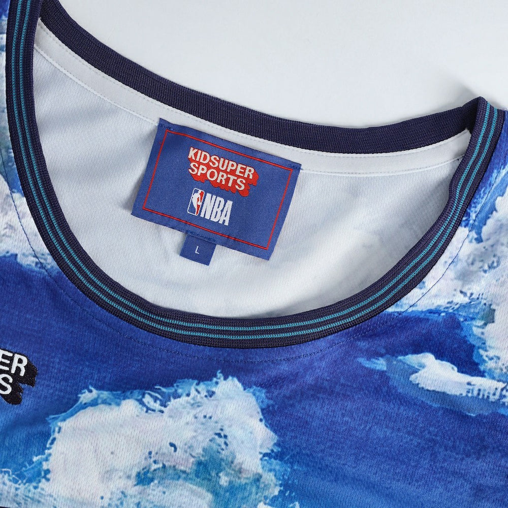 Charlotte Hornets NBA & KidSuper Studios Unisex Hometown Jersey Blue