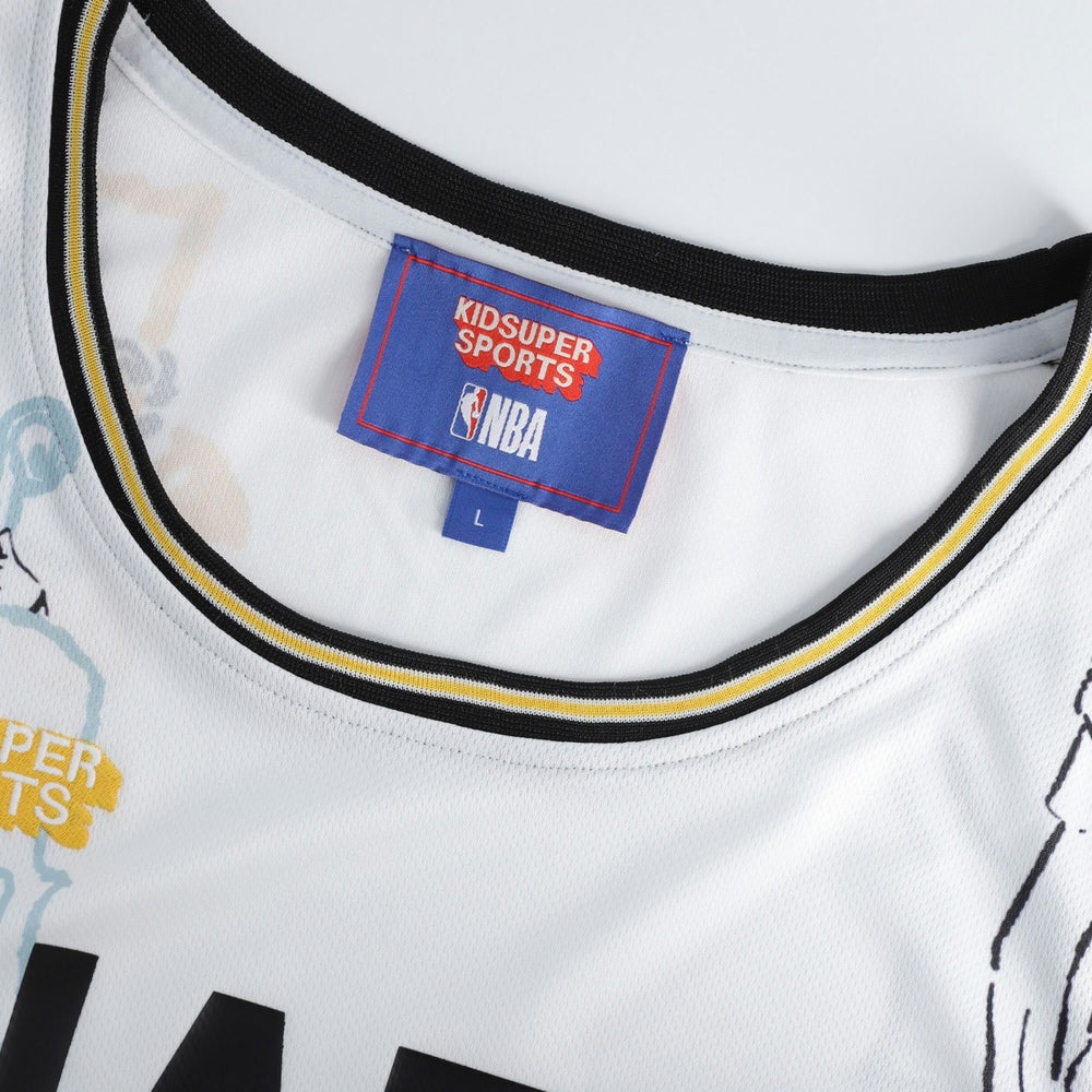 Utah Jazz NBA & KidSuper Studios Unisex Hometown Jersey White