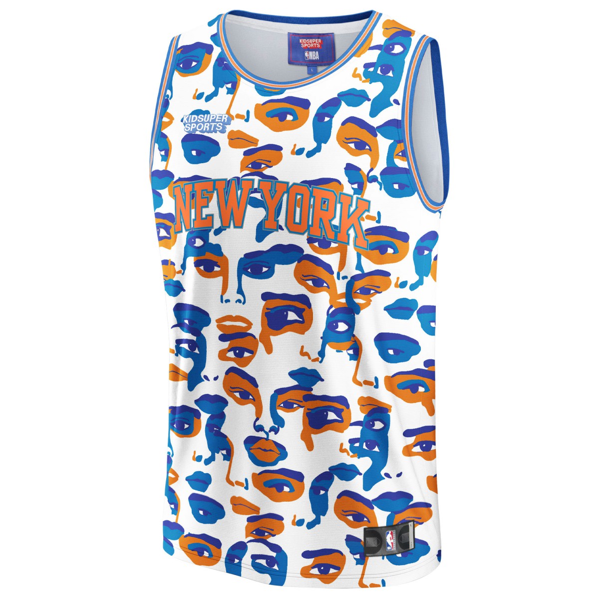 New York Knicks NBA & KidSuper Studios Unisex Hometown Jersey White