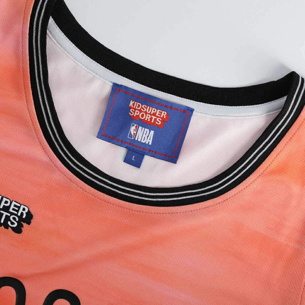 Brooklyn Nets NBA & KidSuper Studios Unisex Hometown Jersey Coral