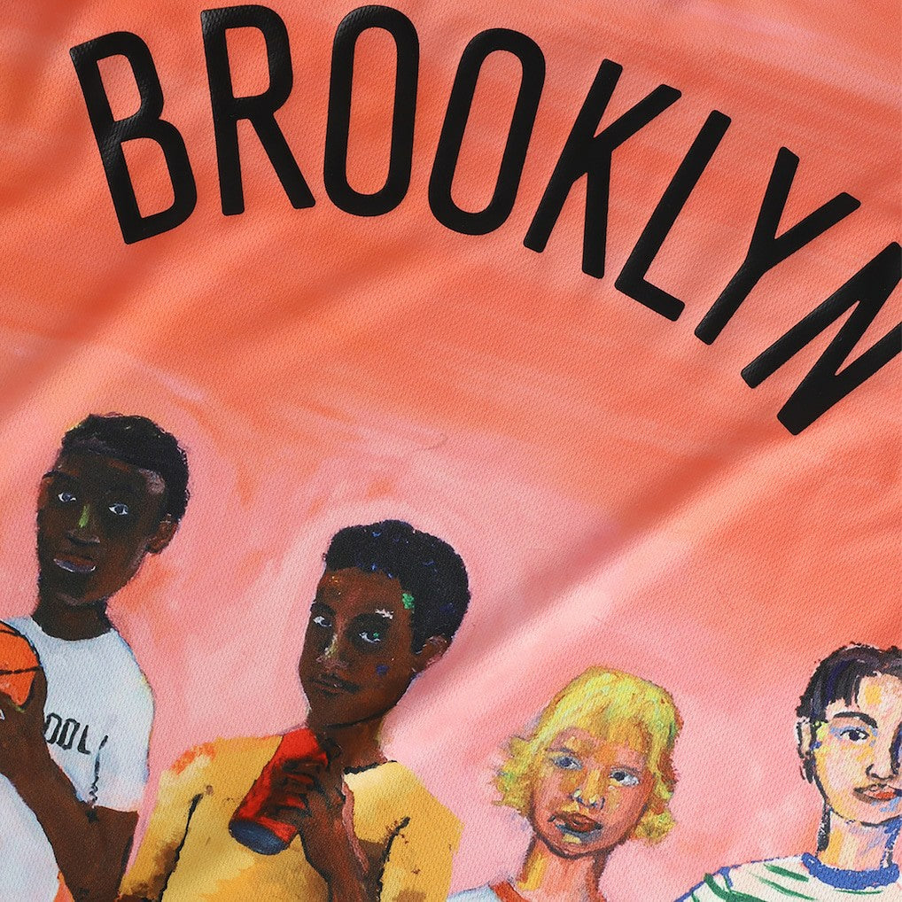 Brooklyn Nets NBA & KidSuper Studios Unisex Hometown Jersey Coral