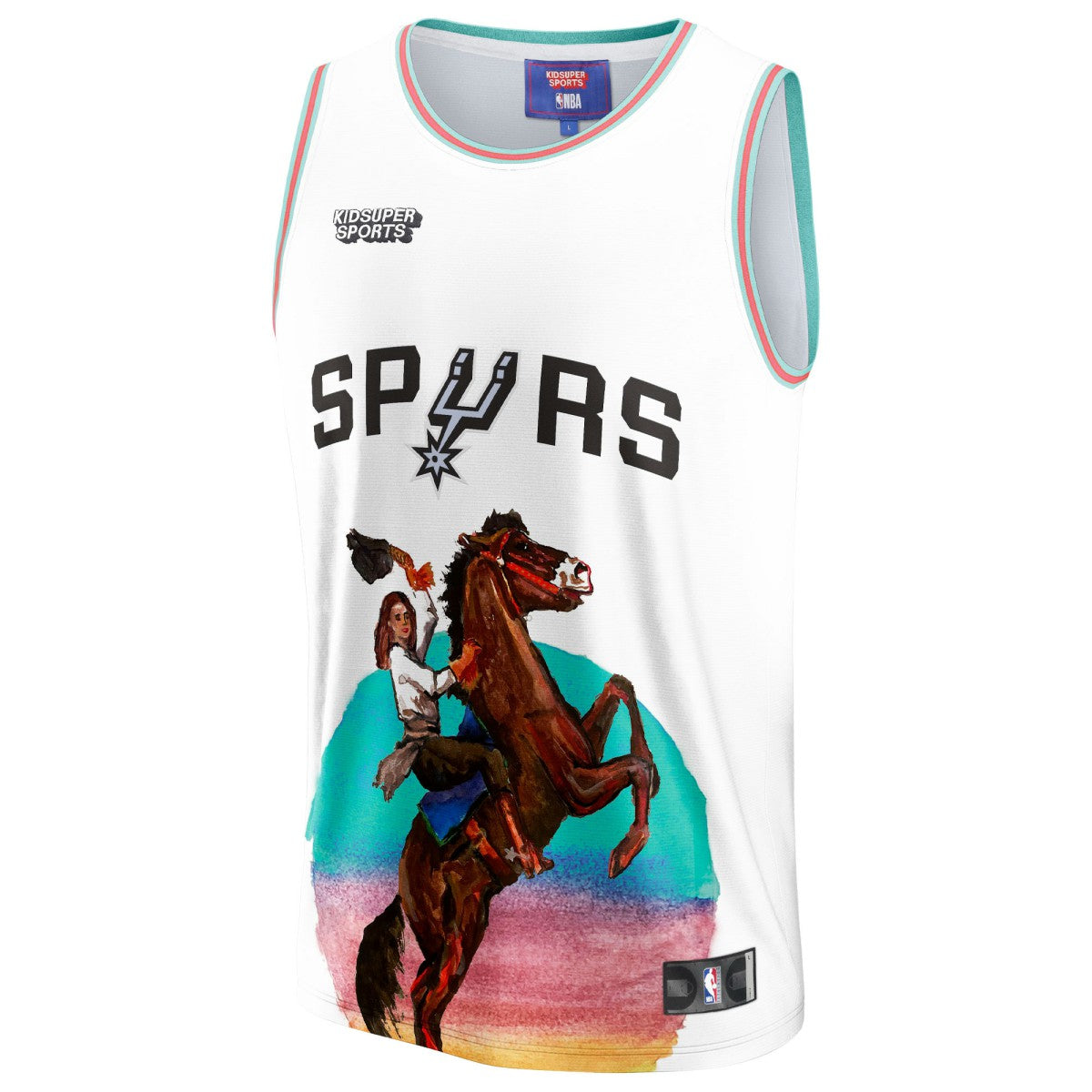 San Antonio Spurs NBA & KidSuper Studios Unisex Hometown Jersey White