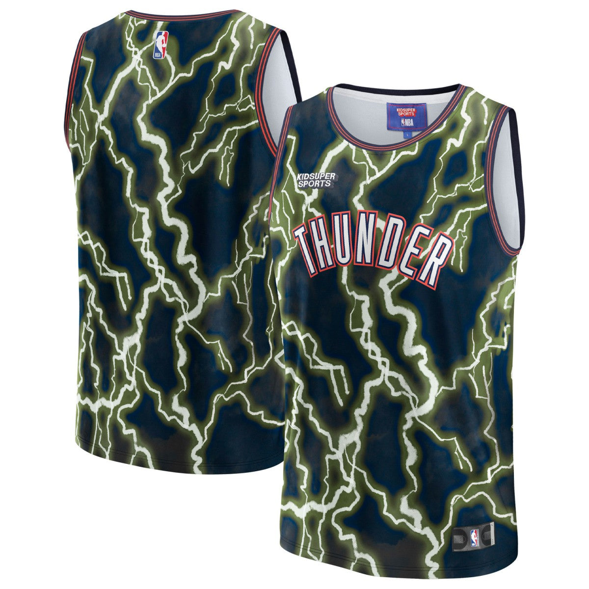Oklahoma City Thunder NBA & KidSuper Studios Unisex Hometown Jersey Black