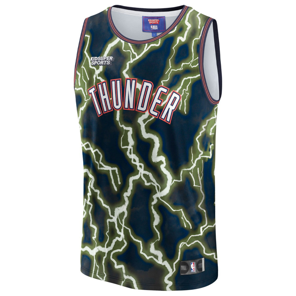 Oklahoma City Thunder NBA & KidSuper Studios Unisex Hometown Jersey Black