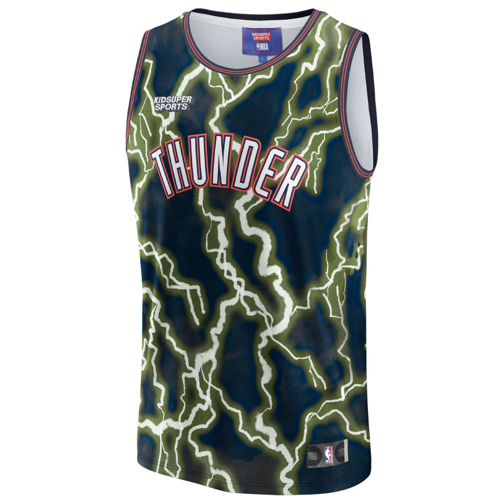 Oklahoma City Thunder NBA & KidSuper Studios Unisex Hometown Jersey Black