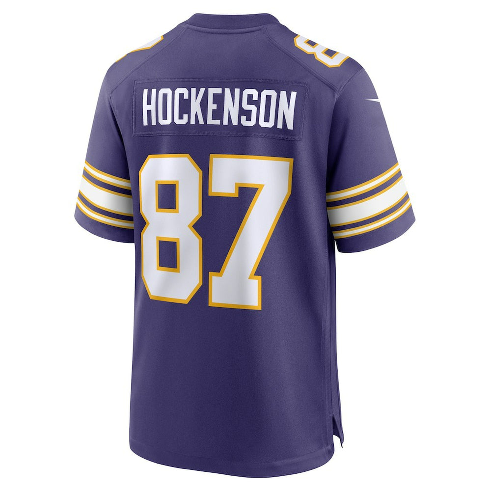 NFL T.J. Hockenson Minnesota Vikings Classic Player Game Jersey - Purple