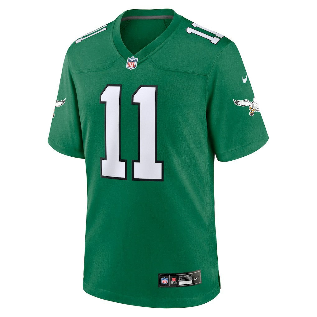 A.J. Brown Philadelphia Eagles Alternate Game Player Jersey Kelly Green