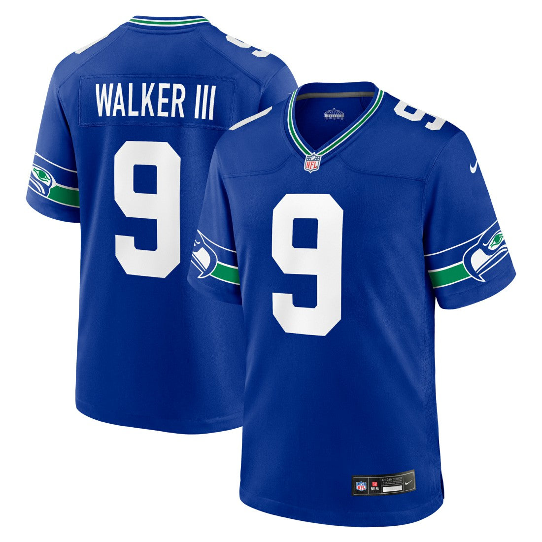 Kenneth Walker III Seattle Seahawks Throwback Player Game Jersey Royal