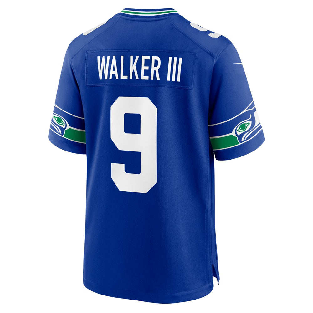 Kenneth Walker III Seattle Seahawks Throwback Player Game Jersey Royal