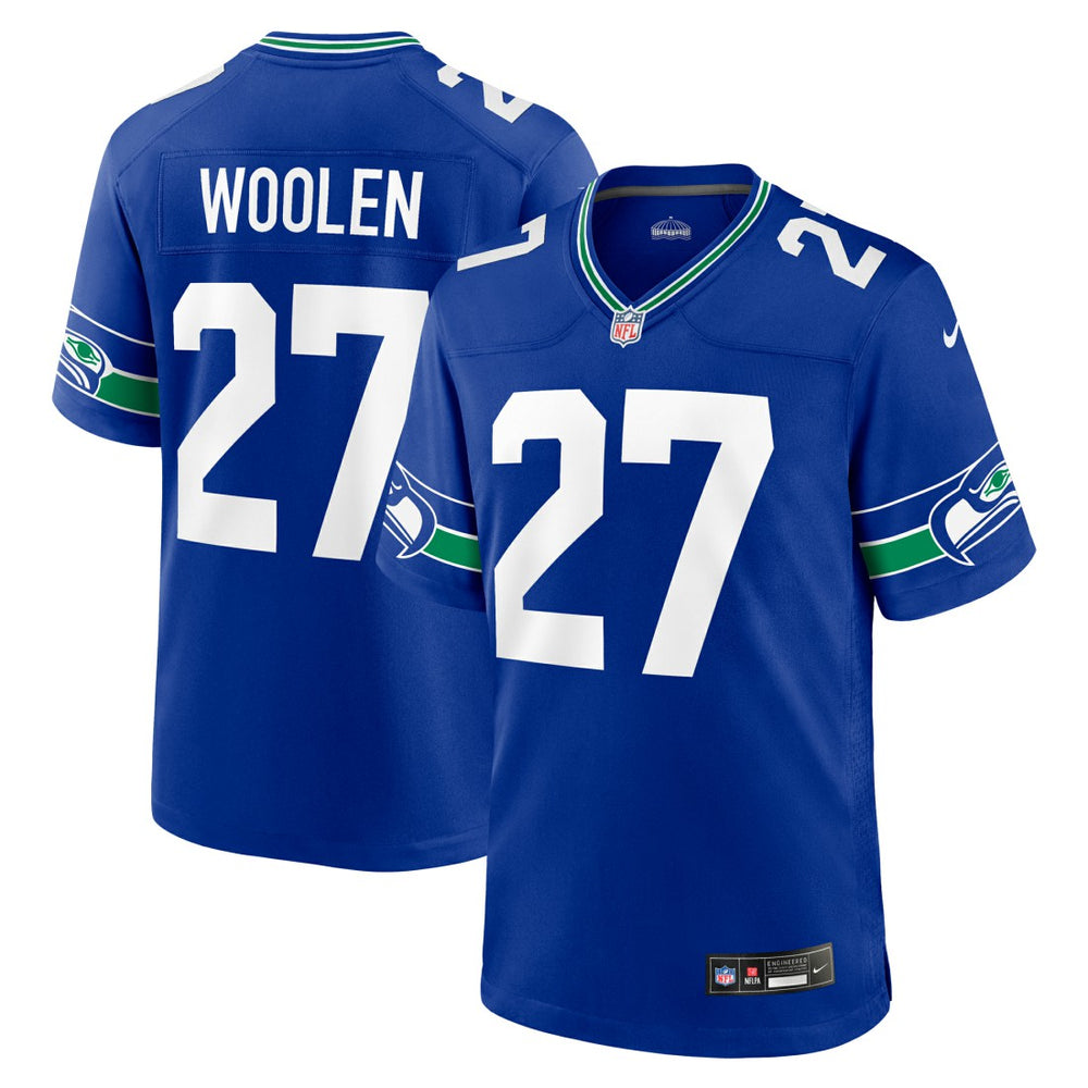 Tariq Woolen Seattle Seahawks Throwback Player Game Jersey Royal
