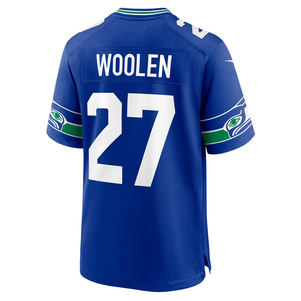 Tariq Woolen Seattle Seahawks Throwback Player Game Jersey Royal