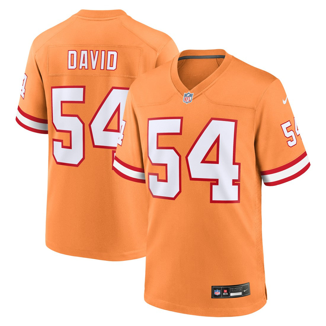 Lavonte David Tampa Bay Buccaneers Throwback Game Jersey Orange
