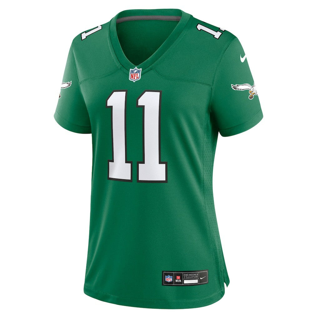 A.J. Brown Philadelphia Eagles Women's Player Jersey Kelly Green