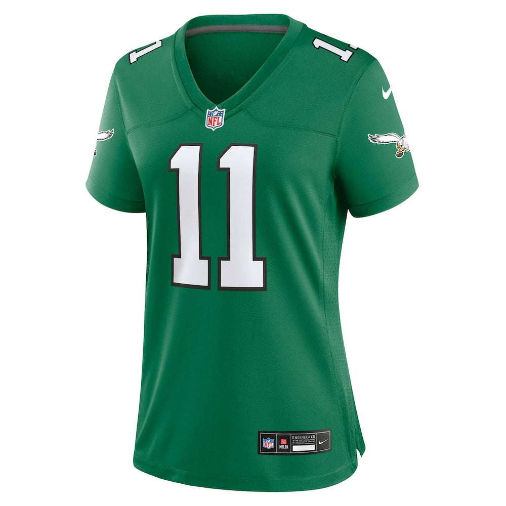 A.J. Brown Philadelphia Eagles Women's Player Jersey Kelly Green