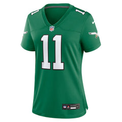 A.J. Brown Philadelphia Eagles Women's Player Jersey Kelly Green