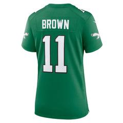 A.J. Brown Philadelphia Eagles Women's Player Jersey Kelly Green