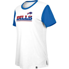 Buffalo Bills New Era Women's Third Down Colorblock T-Shirt White/Royal
