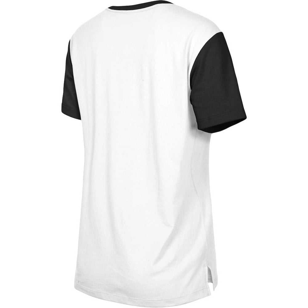 Pittsburgh Steelers New Era Women's Third Down Colorblock T-Shirt White/Black