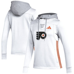 NHL Philadelphia Flyers adidas Women's Refresh Skate Lace AEROREADY Pullover Hoodie - White