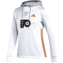 NHL Philadelphia Flyers adidas Women's Refresh Skate Lace AEROREADY Pullover Hoodie - White