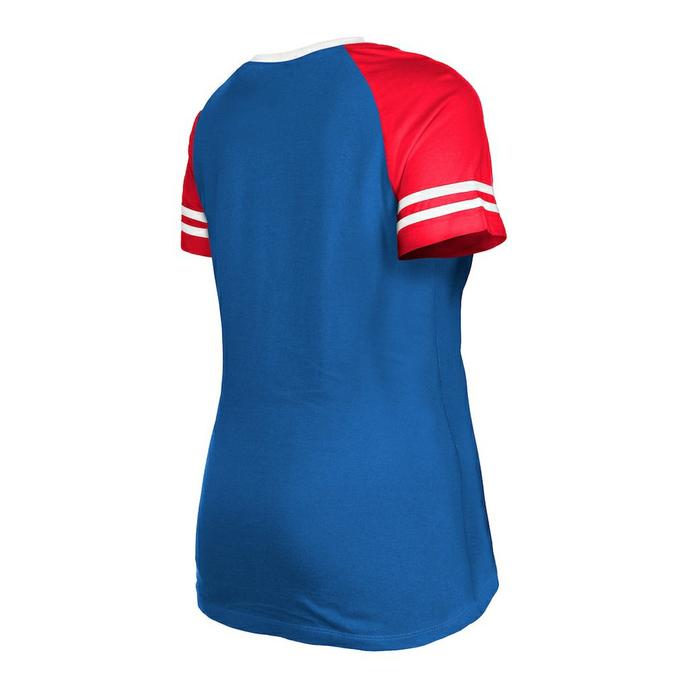 Buffalo Bills New Era Women's Raglan Lace-Up T-Shirt Royal