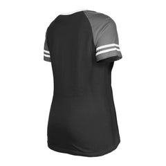Las Vegas Raiders New Era Women's Raglan Lace-Up T-Shirt Black