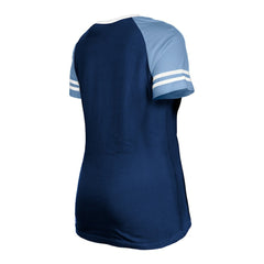 Tennessee Titans New Era Women's Raglan Lace-Up T-Shirt Navy
